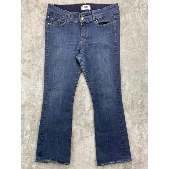 Paige Women's Jeans Hidden Hills 32 Bootcut‎ Dark Wash Mid Rise - Picture 1 of 12